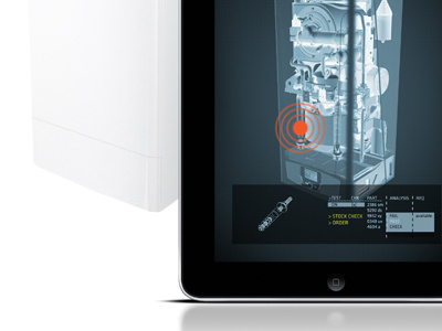 Augmented reality diagnostics concept app ar augmented reality boiler diagnostics ios ipad tech x ray xray