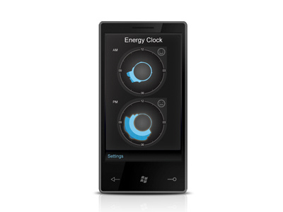 Energy clock concept clock data energy infographic time windows windows phone