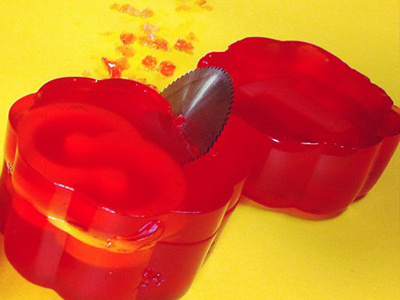 Trust in jelly animation jelly red jelly saw stop motion typography