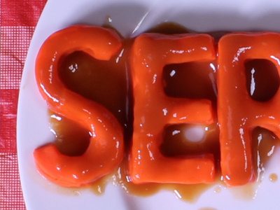 Service animation gingham plate service stop motion typography