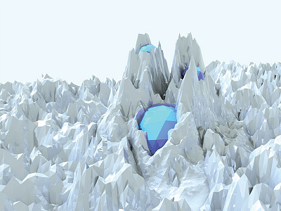 Frosty c4d chill cinema 4d cool landscape mountains polygons