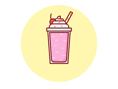 Shakes dessert digital illustration drink flat illustration junkfood milkshake minimalistic simple sprinkles vector