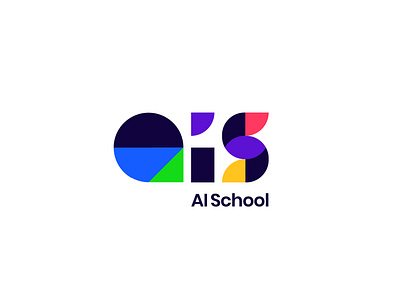 AI Schol Concept ai logo aischool branding design geometric learning logo logodesign multicolor