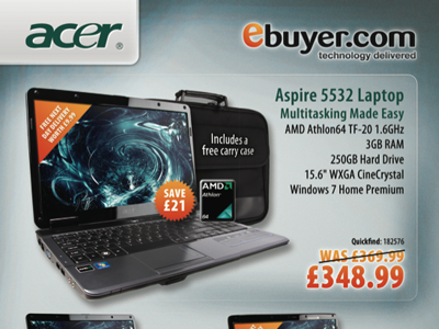 Acer flyer for Ebuyer.com acer advertisement ebuyer print