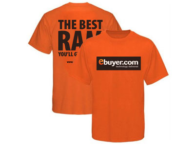 T-Shirt : Male clothing orange print. black white