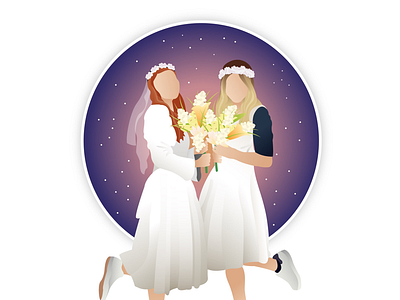 The one where we went to friendsfest adobe bride friends illustration marriage