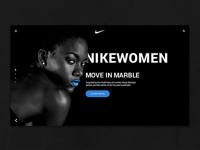 Web-page Nike. The concept. concept design nike nikewomen ui ux web web-design web-page
