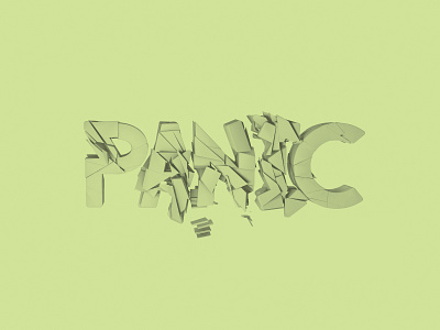 Don't Panic ;) 3d design typography