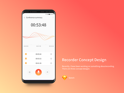 Recorder Design -01 interface design recorder user experience