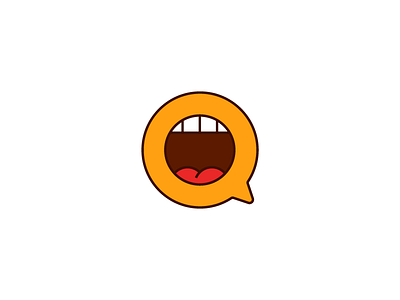 Logo Challenge | Messaging App app icon dailylogo dailylogochallenge flat logo logomark logotype message mouth speech bubble teeth