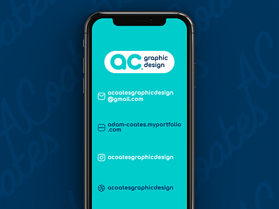 AC Graphics - Socials & Conact Details ac graphics brand identity branding design design inspiration graphic design logo mockup pattern design phone mockup typography