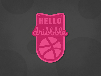 Hello Dribbble! badge badge design debut dribbble hello hello dribbble illustration texture vector vector art vector graphics vintage badge