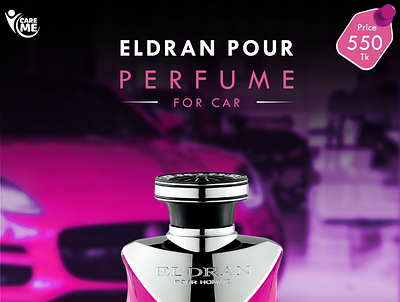 Eldran Pour Perfume for Car branding creative poster design