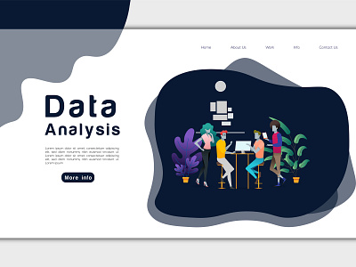 #Data_Analysis design landing page ui ux