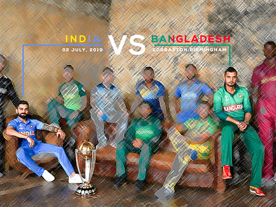 India Vs Bangladesh creative poster