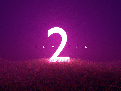 2 Dribbble Invites giveaway 3d blender dribble giveaway glow grass invite