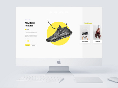 Concept work landing nike shoe shop ui