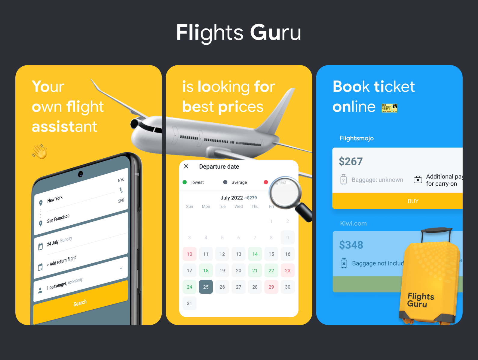 Flights guru - best prices airline tickets search by Lidiia Suslova on