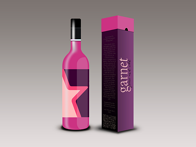 Packaging: Steven Universe: Garnet adobecc black designer bottles fuchsia graphic design illustrator packaging product design purple wine