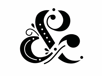 Ampersand. Vector.