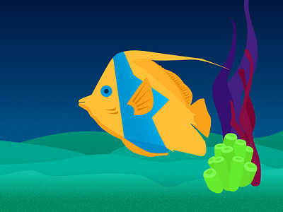 Complementary Fish complementary colors illustration subtle pattern