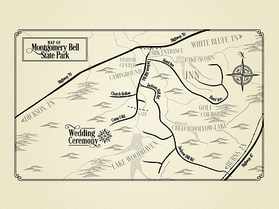 Lord of the Rings-esque Wedding Invitation Map illustration invitations lord of the rings maps subtle pattern wedding