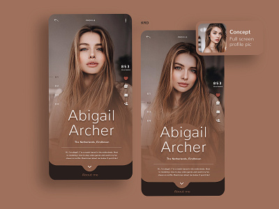 Social media application - User profile - UI adobe app daily ui daily ui 006 dailyui design digital face minimalism mobile social media app ui uidesign user profile