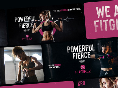 Fitness design - Brand identity - FitGirlz bold brand identity brand identity design fierce fitness fitness brand fitniss interiordesign murial powerful wall design woman fitness