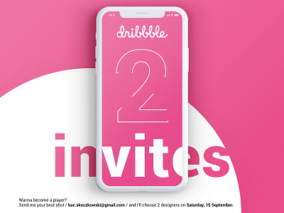 2 Dribbble Invites 2 invites 2invites illustation illustration invitation invite