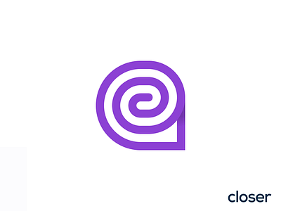 Closer abstract logo c logo chat app color communication dating app identity letterforms logo logomarks mark monogram spiral