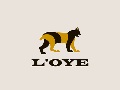 L'OYE animal logo branding fashion fashion logo identity letterforms lion logo logo design logo grid logo mark logos lynx lynx logo tigger tigger logo