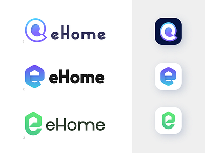 ehome concepts app logo branding e letter logo e logo home logo letterforms lettermark logo design logomarks monogram negative space