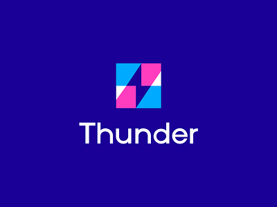 thunder abstract logo branding energy logo identity letterforms logo logo design logomarks monogram negative space overlay thunder thunder logo