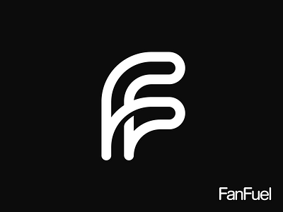 FanFuel abstract logo branding f letter logo f logo ff ff logo letterforms lettermark logomarks monogram monogram logo negative space sketch symbol