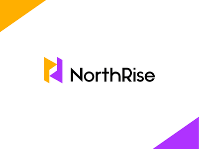 NorthRise abstract logo branding lettermark logomarks logos monogram n letter logo n logo negative space north nr nr logo university university logo