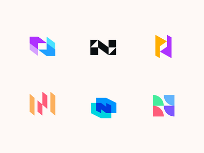 Northrise abstract logo app logo branding letter letter n letter n logo letterforms lettermark logomarks monogram n logo negative space overlay simple logo university logo