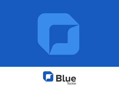 Blue Tackle bird logo box box logo brand branding design identity logo logo mark logos mark monogram negative space