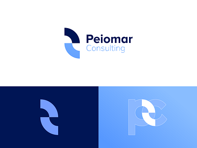 peiomar Consulting _ logo design brand branding identity illustration letterforms lettering lettermark logo logomarks logos logotype mark monogram negative space typography