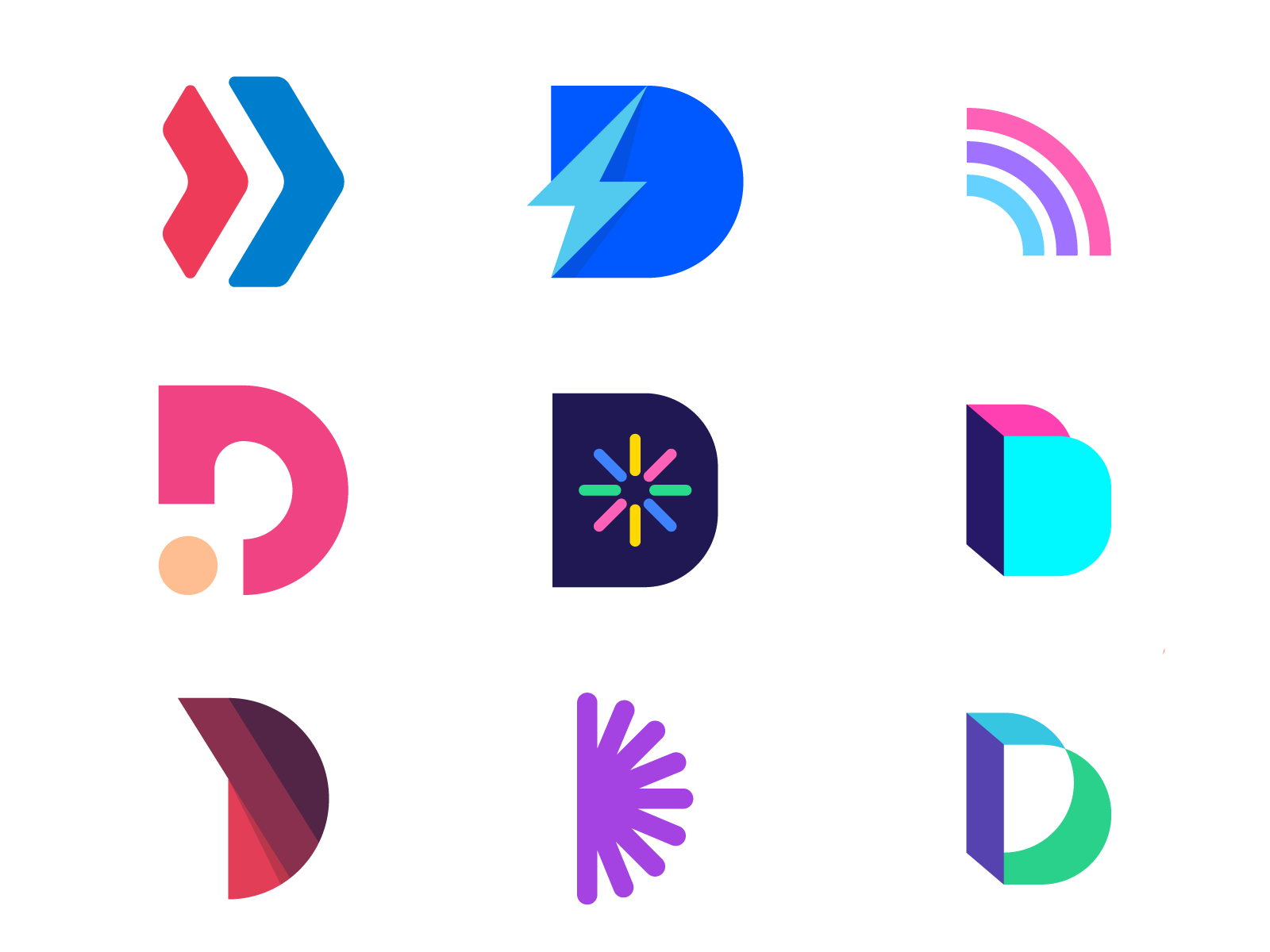 D uppercase by Alaa choichnia on Dribbble