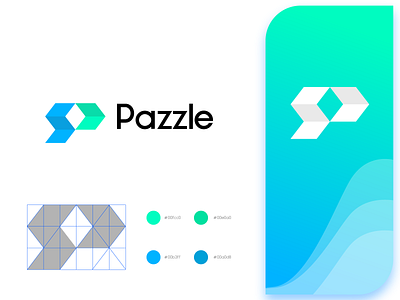 pazzle branding identity letterforms logo logomarks logos monogram p letter logo p logo symbol typography