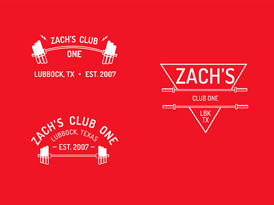 zach's barbell gym logo red strong texas weight