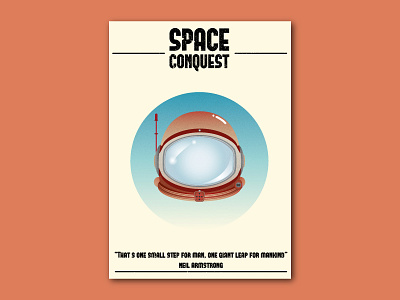 Space Conquest illustration illustrator poster space space helmet vector