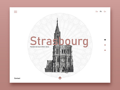 Ui Fondation Notre Dame landing minimalism ui website