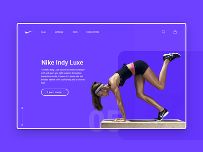 NIKE - Landing Page adobexd colors madewithxd simple sport sports ui uiux ux webdesign xd