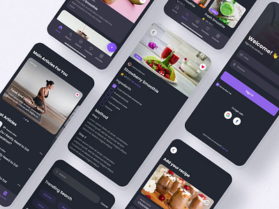 Smoothies App Concept aftereffects design figma juice juices smoothie smoothies ui ux