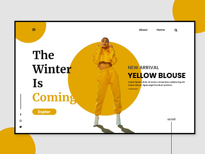 Yellow Fashion. colors fashion madewithxd ui uiux user interface webdesign yellow