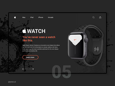 Apple Watch 5 - Web Design adobexd apple branding colors daily ui madewithxd typography ui watch webdesign