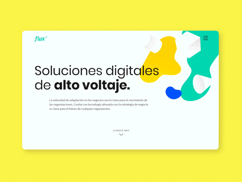 Web Flux IT - Home animation animation brand personality home page design motion ui uidesign web