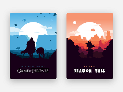 Game of Thrones & Dragon Ball poster