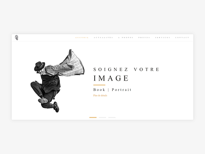 Photographer website landing home page